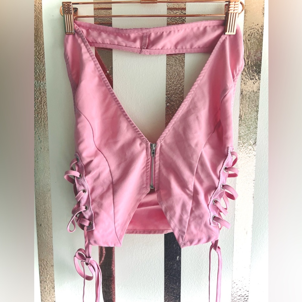 PrettyLittleThing Pink Corset Top